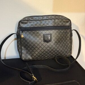 Celine Black and Gray crossbody /shoulder bag 12"x10"